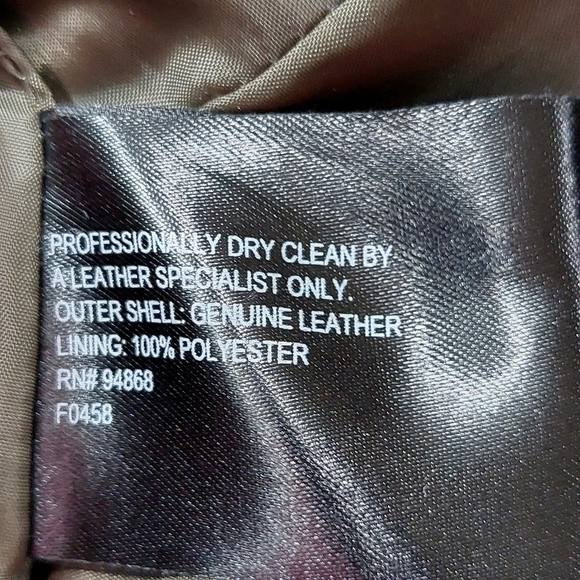 Bernardo Womens Dark Olive Green Leather Jacket Size S - EUC - Picture 7 of 9